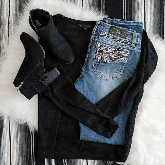 NWT! ARDENE BLACK FRINGE ANKLE BOOTS SZ 10 - Picture 2 of 10